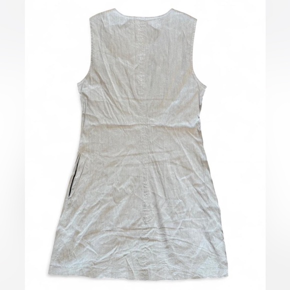 Theory Easy Crew Shift Crunch Linen Dress - Picture 7 of 8